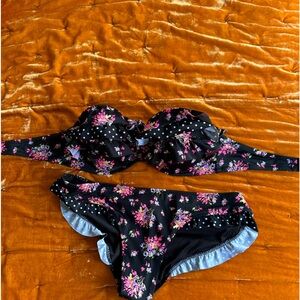 Victoria's Secret floral & dot swimsuit